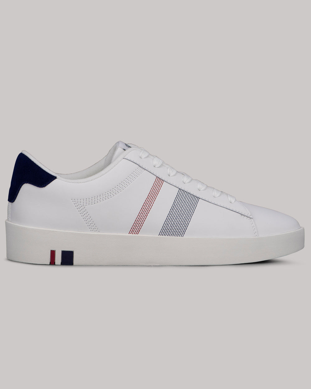 White / Navy / Red Ben Sherman Boxwell Sneakers | 234067-VCN