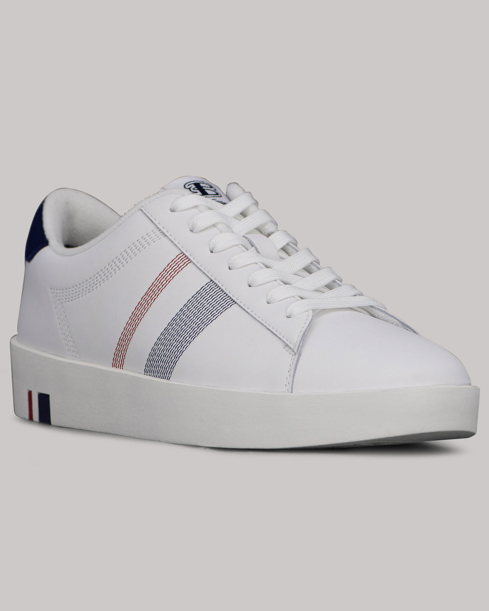 White / Navy / Red Ben Sherman Boxwell Sneakers | 234067-VCN