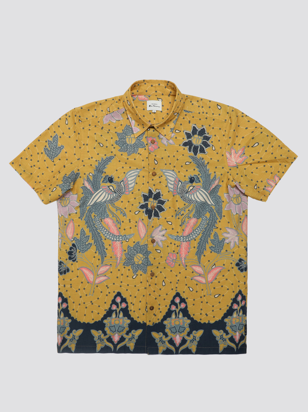 Yellow Ben Sherman Signature Abstract Botanical Print Shirts | 084579-NMS