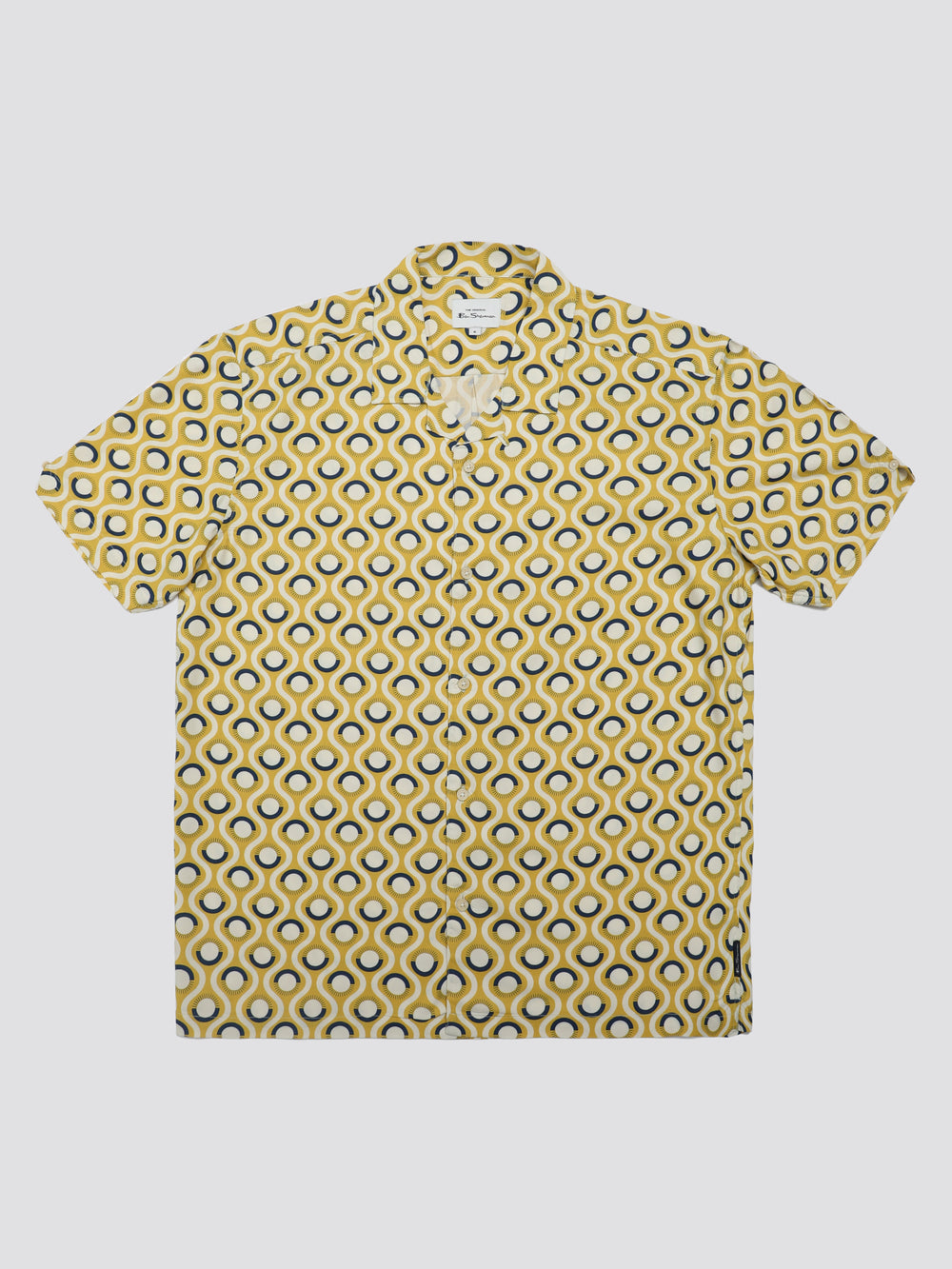 Yellow Ben Sherman Signature Retro Geo Shirts | 462098-OAH