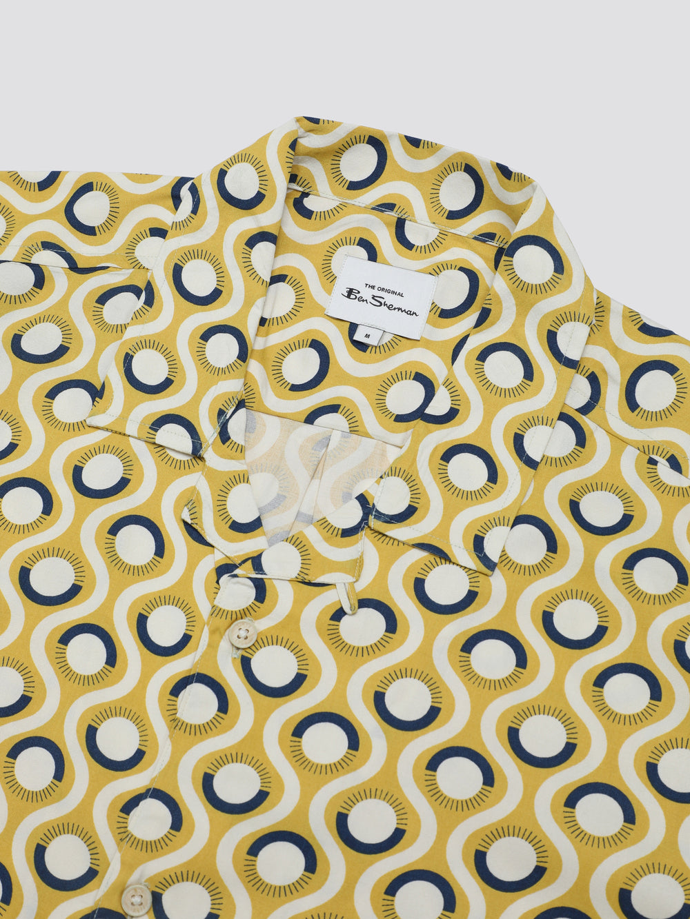 Yellow Ben Sherman Signature Retro Geo Shirts | 462098-OAH